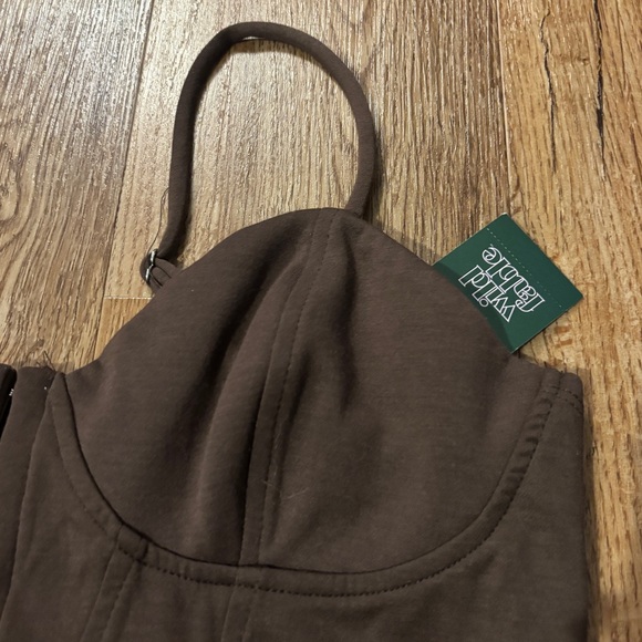 NWT Brown Corset Dress - Picture 4 of 7